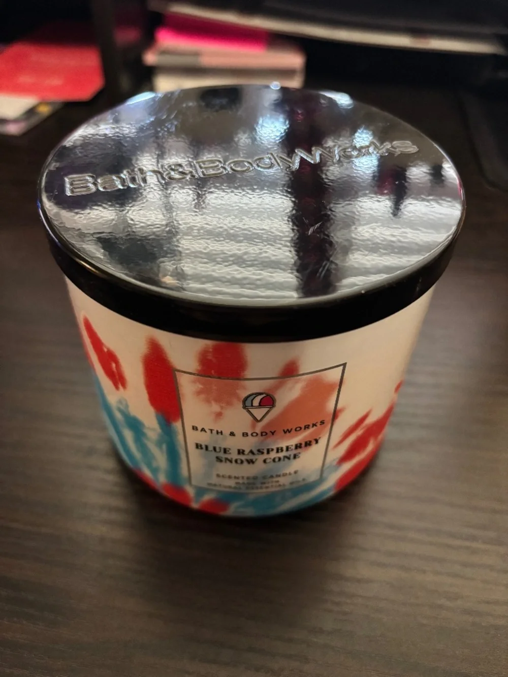 Bath and Body works Blue Raspberry Snow Cone 3 wick candles - Picture 4 of 4